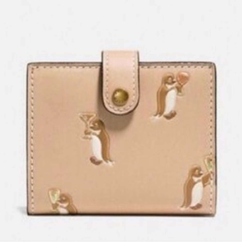 COACH Natural Small Trifold Wallet